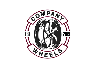 wheels emblem logo garage illustration logo racing transportation vector wheels