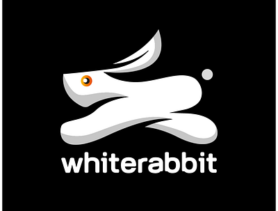 whiterabbit animals animals logo flat icon illustration logo rabbit rabbit logo vector