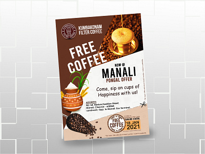 Free coffee Poster ai designer brand ai designer branding design designer ai ps lb icon typography ui ux vector