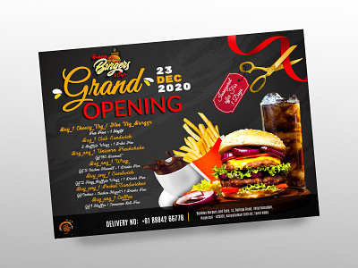 Grand Opening Poster ai ai design ai designer ai logo brand ai designer branding design designer ai ps lb food creative food poster icon illustration logo opening poster ps typography ui ux vector