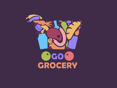 Grocery Logo 3d ai designer animation brand ai designer branding creatives design designer ai ps lb graphic design illustration logo motion graphics ui ux vector