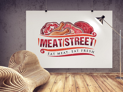 Meat Logo 3d ai designer animation brand ai designer branding creative creative idea creative logo design designer ai ps lb graphic design icon illustration logo motion graphics poster student ui ux vector