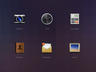 Skeuomorphism icons