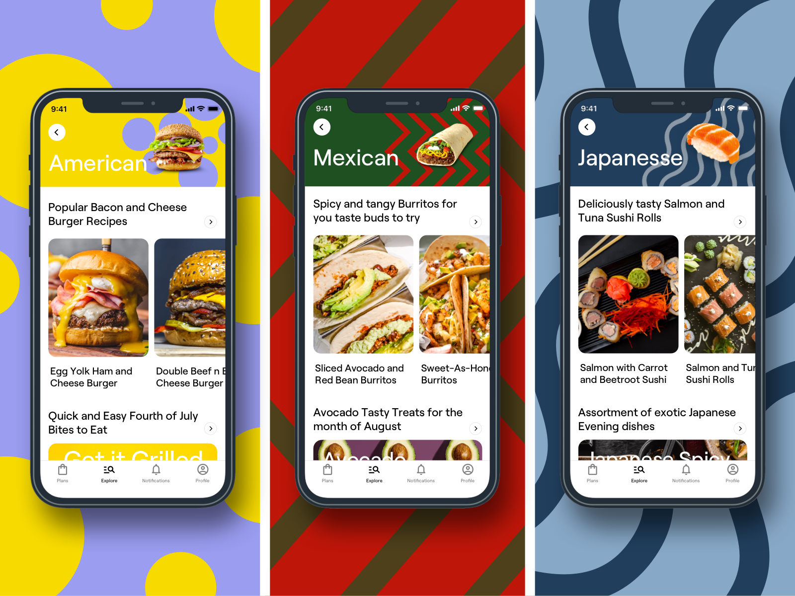 Assorted Menus Slice - Assorted Food Menus by Oscar Guillen on Dribbble