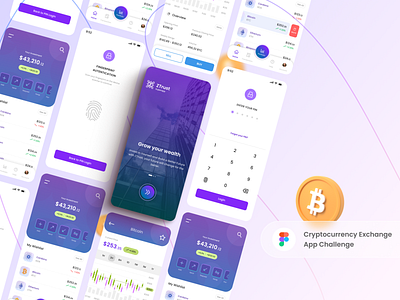 Cryptocurrency Exchange App | Uplabs Challenge challenge crypto crypto currency design mobile app ui uplabs ux