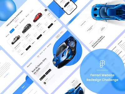 Car Rental Website blue car car rental design rental ui ux website