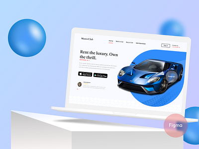 Car Rental Website blue car car rental design rental ui ux website