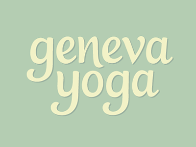 Geneva Yoga logo brush script custom type hand drawn lettering logo script type typography wordmark