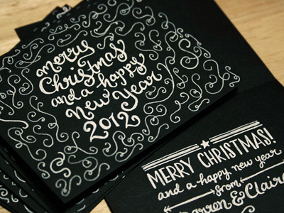 Card card christmas custom type hand drawn hand lettering holidays lettering print design swashes typography