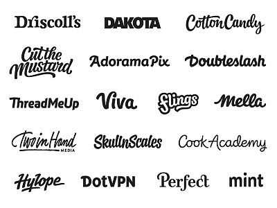 Custom logotypes branding custom typography lettering logo logotype sans serif script wordmark