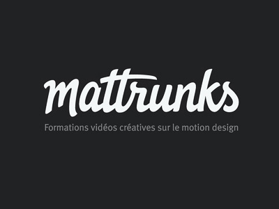 Mattrunks final custom type hand drawn lettering logo logo design logotype script type typography wordmark