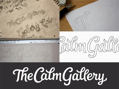 Sketch progress + vector custom type lettering logo logotype pencil process progress sketches typography wip wordmark