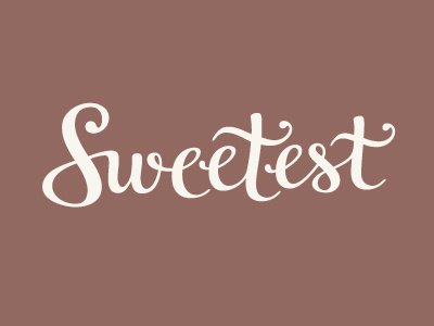 Sweetest custom type hand drawn lettering ligature logo script type typography wordmark