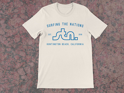 Surfing the Nations California Basic T-Shirt art direction design layout shirt shirt mockup surf surfing surfing the nations tshirt typography vector