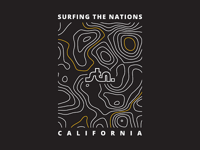 STN California Topo Design art direction california design icon illustration layout print surf surfing surfing the nations topo topographic topographical tshirt typography vector