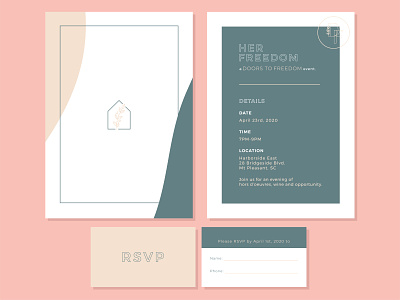 Doors To Freedom Event Invite art direction event invite invite logo print stationary typography vector