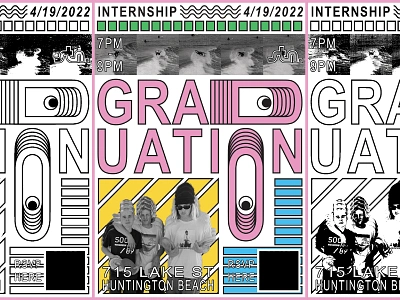 Internship Graduation Invite art direction branding california design event invite flyer graphic design icon illustration photo edit photoshop poster print surf surfing typography vector