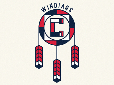 Cleveland Windians baseball c cleveland cleveland indians dreamcatcher geometric indians mlb ohio typography windians