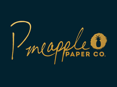 Pineapple Paper Co art direction branding charleston foil handwritten logo paper pineapple south south carolina southern typography