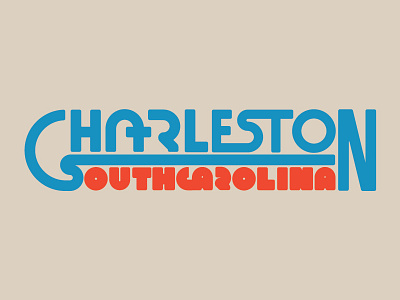 Charleston, South Carolina carolina charleston custom font south south carolina typography