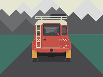 Land Rover Defender adventure defender illustration land rover mountains outdoors outside truck vector wander wilderness