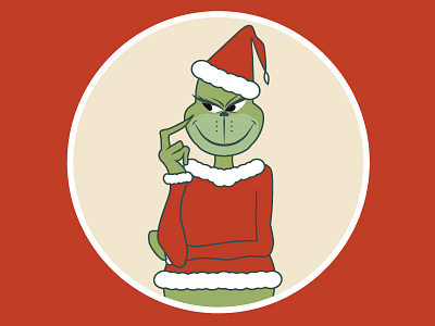 Now Pucker Up and Kiss It, Whoville! christmas green grinch holiday illustration red the grinch