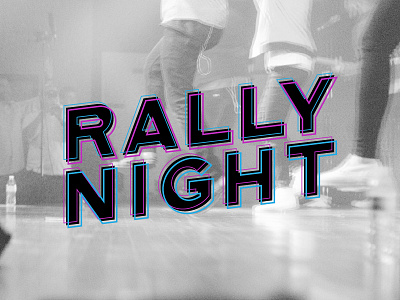 Rally Night! branding icon illustration layout print retro texture type typography