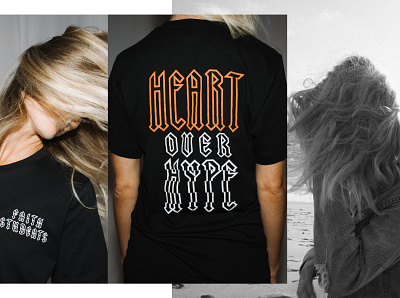 Heart Over Hype Shirts apparel apparel design art direction branding heart hype icon long sleeve print shirt shirt design streetwear tshirt tshirt design typography vector