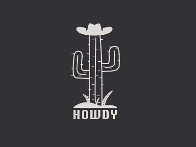 Howdy! art direction branding cactus design icon illustration poster print southwest texture typography vector