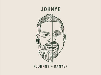 Johnye ( Johnny + Kanye) art direction branding design icon illustration kanye kanye west logo poster print vector