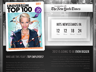 Universum Top 100 Landing Page (US Version)