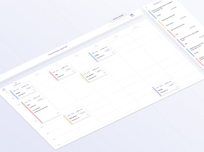 Timetable calendar design education minimal news system table timetable ux ui