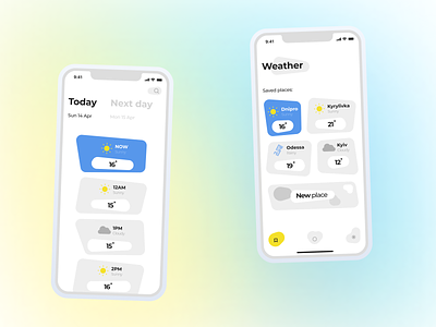 Weather Mobile App app design figma figmadesign flat ios minimal ui ux