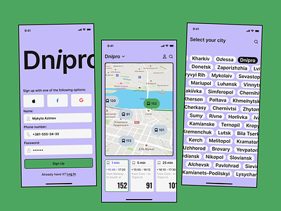 Ukrainian Bus Location (UBL) – App *concept app concepts design ui ukraine ux web webdesign