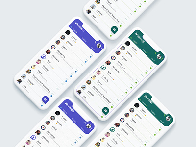 Whatsapp Redesing app design illustration illustrator minimal ui ux