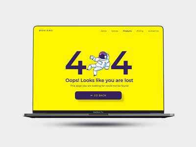 404 Page design ui ux web