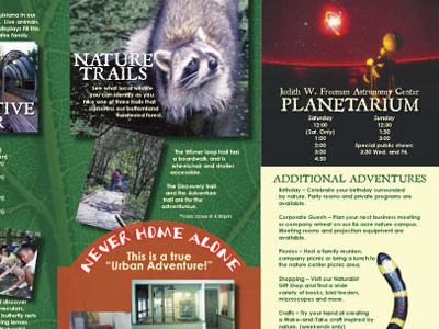 Audoubon Zoo Brochure animals brochure design trifold