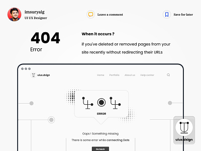 404 error page aesthetic design ui uiux web webdesign