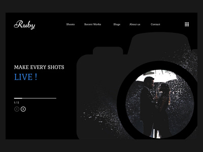 Ruby Photography (Website Design) animation branding graphic design photography studio ui ux