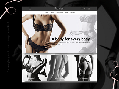 Lingerie clothing design eccomerce lingerie shop shopping ui underwear web web design website website concept