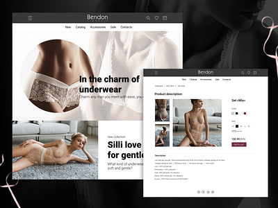 Lingerie clothing design eccomerce lingerie shop shopping ui web web design website concept