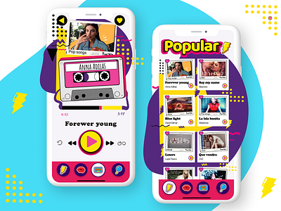 Music Player App Concept app concept creative design fun interface music player ui ui ux uidesign