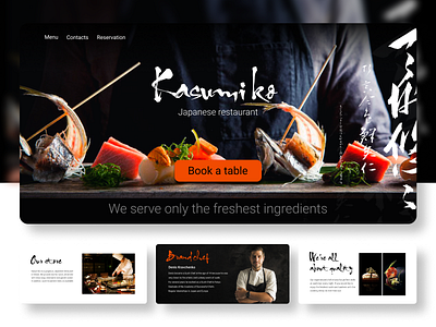 Japanese Restaurant Web Site Design concept branding concept creative creative design design restaurant ui web web design website concept