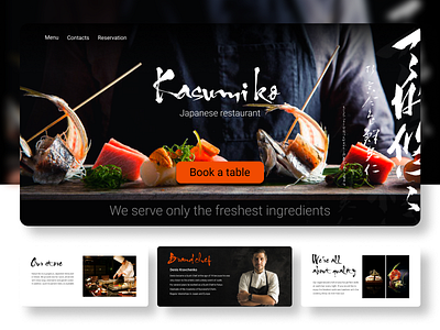 Japanese Restaurant Web Site Design concept