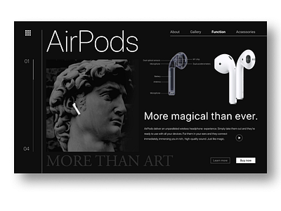 Apple Airpods concept branding concept creative design eccomerce product ui web web design website concept