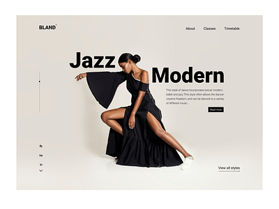 Dance School Home Page Concept