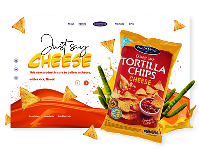 Tortilla cheese flavored chips Landing