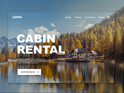 Cabin rental, Landing Page Concept. concept front end development illustration landingpage landingpagedesign sketch ui ux web web design webdesign website website concept