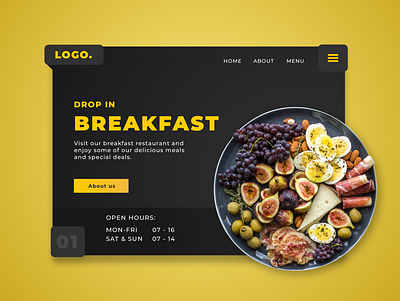 Breakfast Landing page Concept concept front end development illustration landingpage landingpagedesign sketch ui ux web webdesign webdesigns website website concept