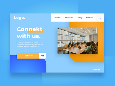 Connekt, Landing page Concept